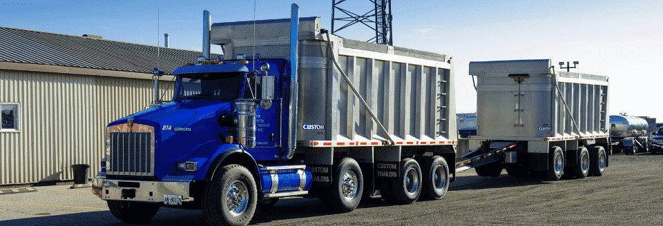 Bulk commodities and aggregates hauling truck